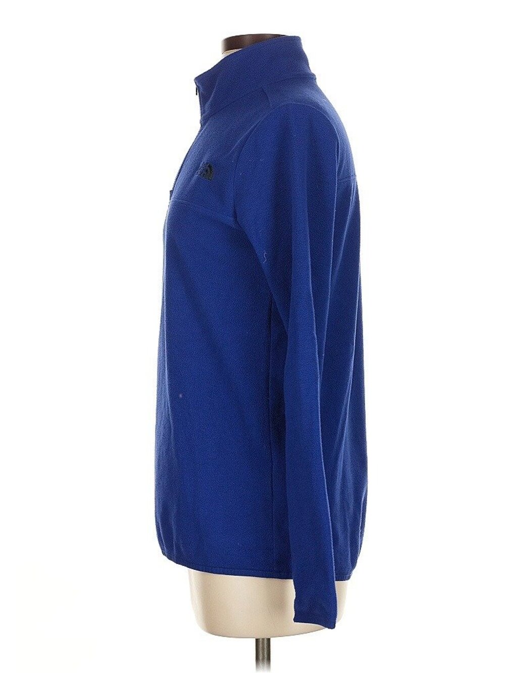 The North Face Blue 1/4 Zip Fleece Pullover | Athleisure 90s Minimalist Gorpcore - Picture 4 of 11